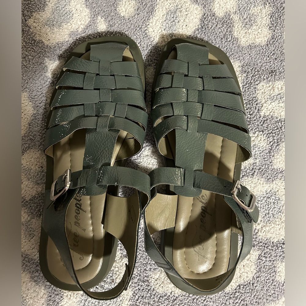 Free People Finn Fisherman Platform Sandals Size 41